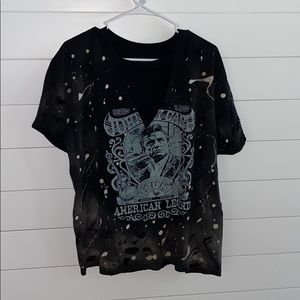 Distressed Johnny Cash Tee
